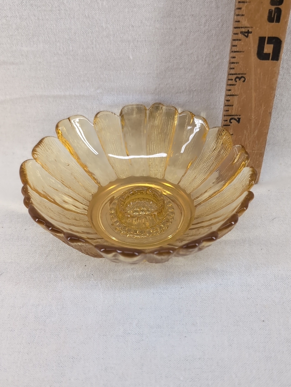 Vintage Anchor Hocking "Sunflower" Pattern Taper Candle Holder